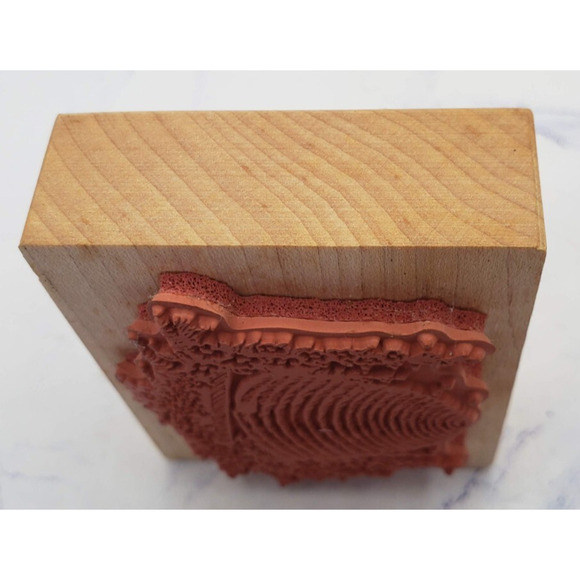 PSX Wood Mounted Rubber Stamp F-1730 Nature Bee Hive w/Flowers - Picture 3 of 7